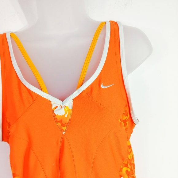 Nike Hawaiian Athletic Tank Top  Dri-Fit  Bright Orange  Girls Large - Picture 3 of 5